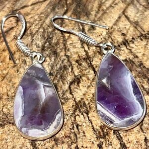 Purple Amethyst Earrings 1 1/4”